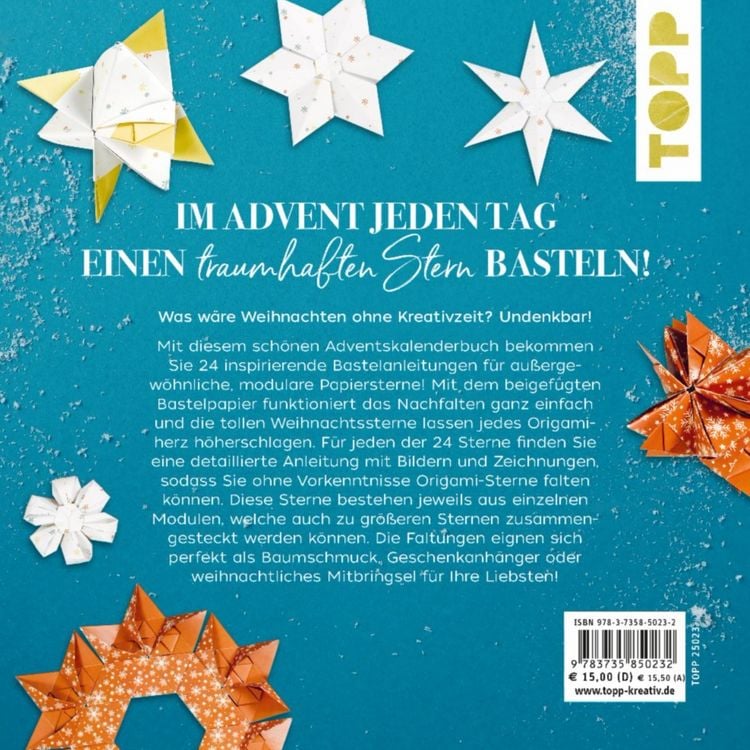 Produktbild: Sternenzauber. Das Adventskalender-Buch - jeden Tag einen neuen Stern falten