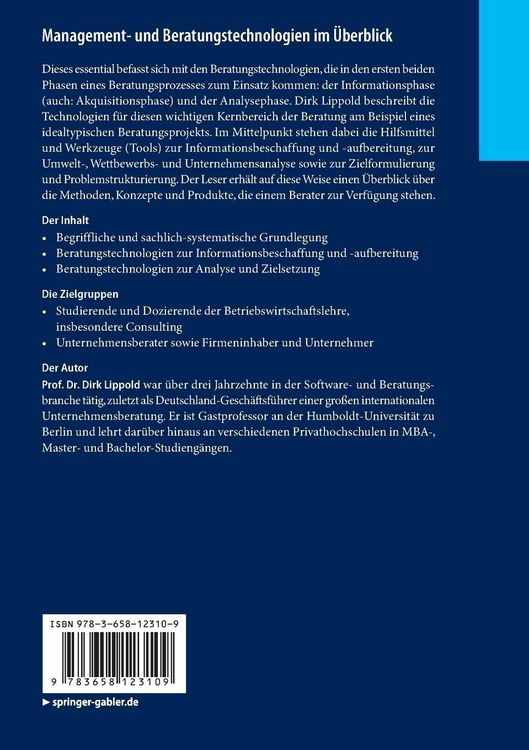 Produktbild: Management- und Beratungstechnologien im &Uuml;berblick