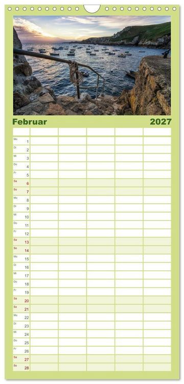 Produktbild: Familienplaner 2027 - Sehnsucht Bretagne mit 5 Spalten (Wandkalender, 21 x 45 cm) CALVENDO