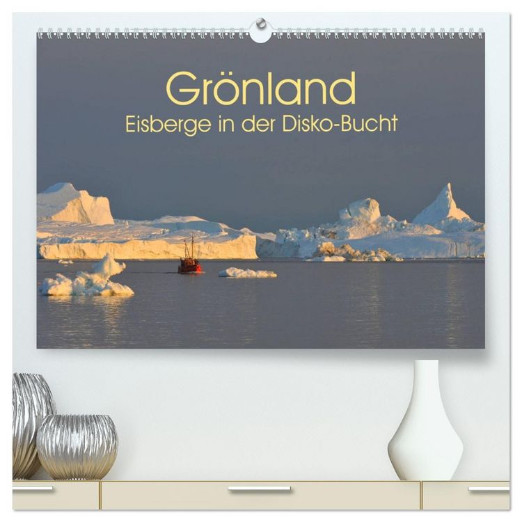 Produktbild: Gr&ouml;nland: Eisberge in der Disko Bucht (hochwertiger Premium Wandkalender 2026 DIN A2 quer), Kunstdruck in Hochglanz