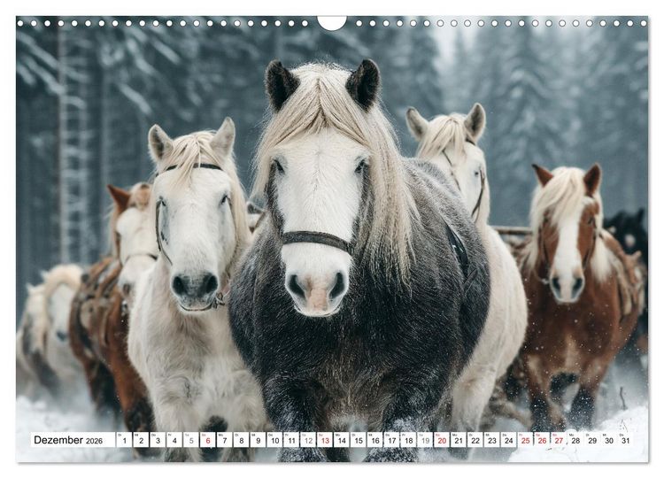 Produktbild: Pferde in freier Natur (Wandkalender 2026 DIN A3 quer), CALVENDO Monatskalender