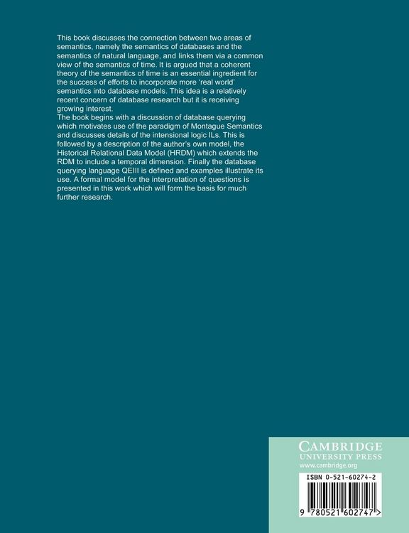 Produktbild: Formal Semantics and Pragmatics for Natural Language Querying
