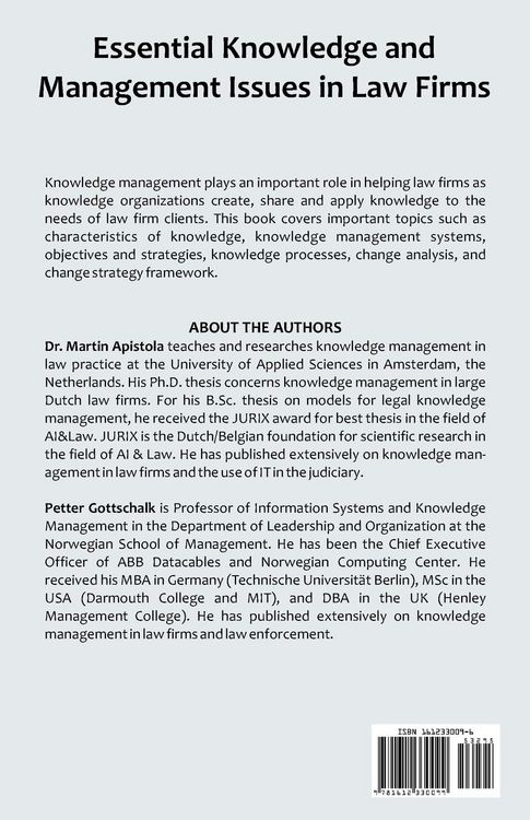 Produktbild: Essential Knowledge and Management Issues in Law Firms