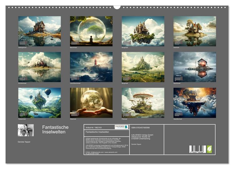 Produktbild: Fantastische Inselwelten (Wandkalender 2026 DIN A2 quer), CALVENDO Monatskalender