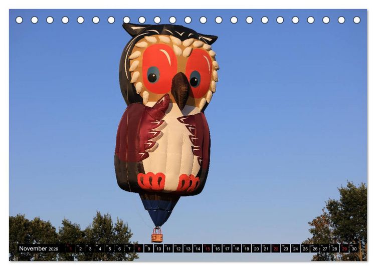 Produktbild: Ballonfahren - Die Stille nach dem Start (Tischkalender 2026 DIN A5 quer), CALVENDO Monatskalender