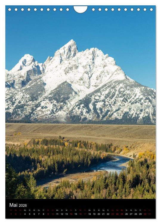 Produktbild: Teton Range - Der Grand Teton National Park (Wandkalender 2026 DIN A4 hoch), CALVENDO Monatskalender