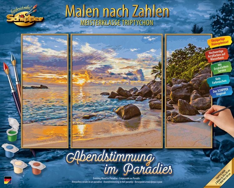 Bild vom Artikel Schipper 609260906 - Malen nach Zahlen, Abendstimmung im Paradies, Triptychon, 50 x 80 cm vom Autor 