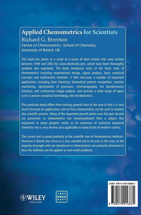 Produktbild: Applied Chemometrics for Scientists