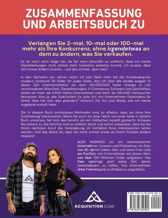 Produktbild: Zusammenfassung und Arbeitsbuch zu "100 Millionen Dollar Angebote"