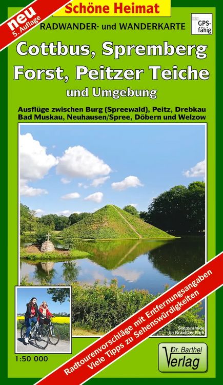 Produktbild: Cottbus, Peitzer Teiche und Umgebung 1 : 50 000. Radwander- und Wanderkarte