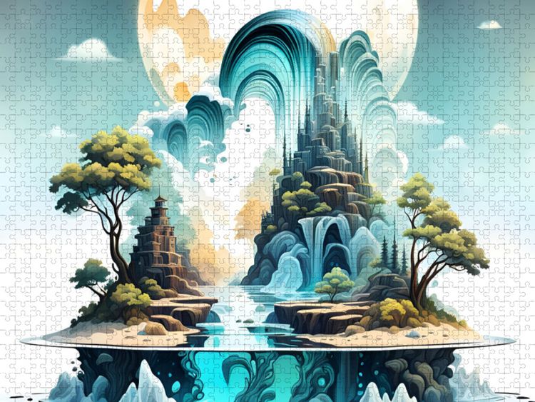 Produktbild: CALVENDO Puzzle Ein Motiv aus dem Kalender Magie der Natur - Wasserf&auml;lle | 1000 Teile Lege-Gr&ouml;&szlig;e 64x48cm Foto-Puzzle f&uuml;r gl&uuml;ckliche Stunden