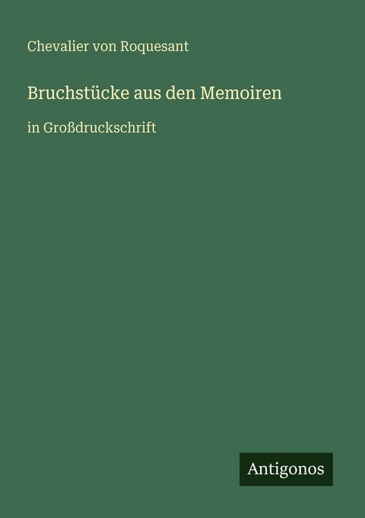 Produktbild: Bruchst&uuml;cke aus den Memoiren