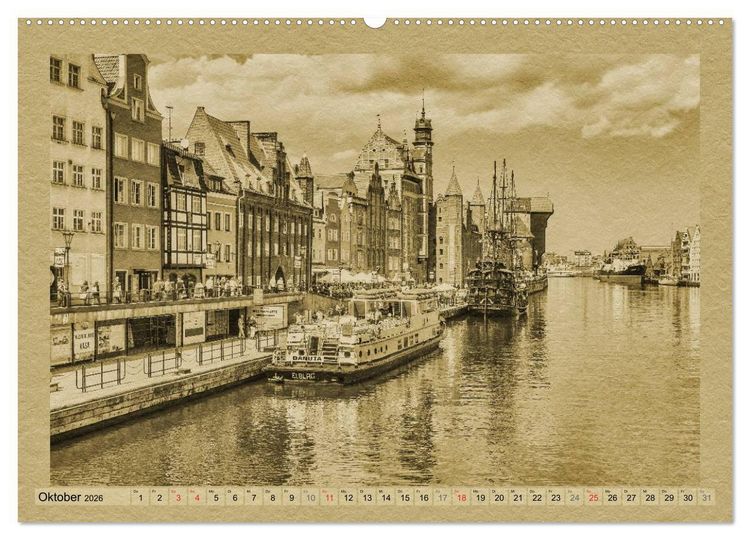 Produktbild: Danzig &ndash; Ein Kalender im Zeitungsstil (hochwertiger Premium Wandkalender 2026 DIN A2 quer), Kunstdruck in Hochglanz