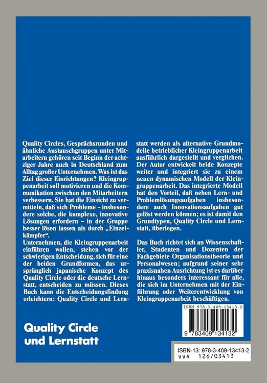 Produktbild: Quality Circle und Lernstatt