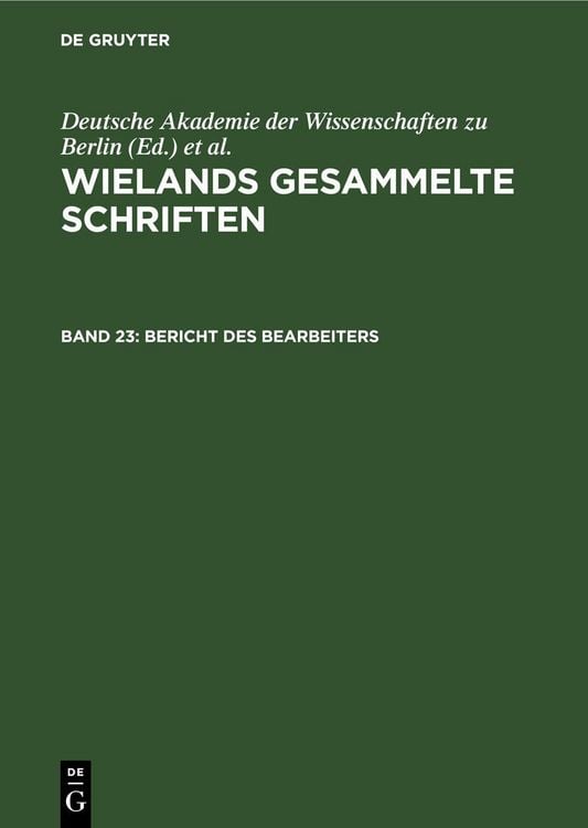 Produktbild: Bericht des Bearbeiters