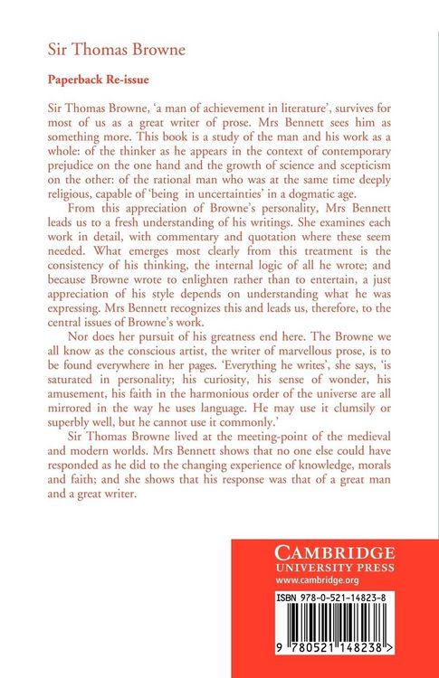 Produktbild: Sir Thomas Browne