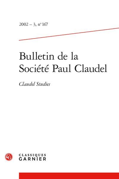 Produktbild: Bulletin de la Societe Paul Claudel ; Claudel Studies