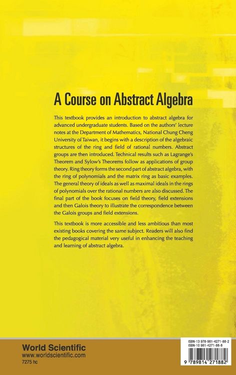 Produktbild: Course On Abstract Algebra, a