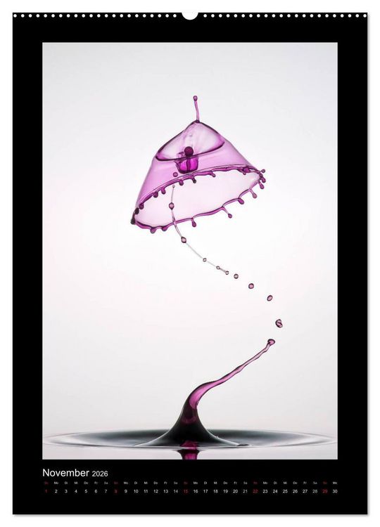 Produktbild: Liquid Art - Wassertropfen in Perfektion (Wandkalender 2026 DIN A2 hoch), CALVENDO Monatskalender