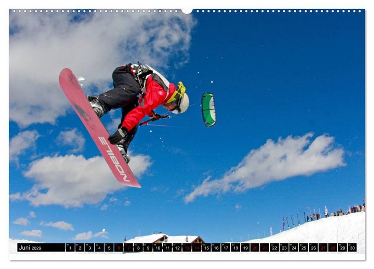Produktbild: Snowkiting (hochwertiger Premium Wandkalender 2026 DIN A2 quer), Kunstdruck in Hochglanz