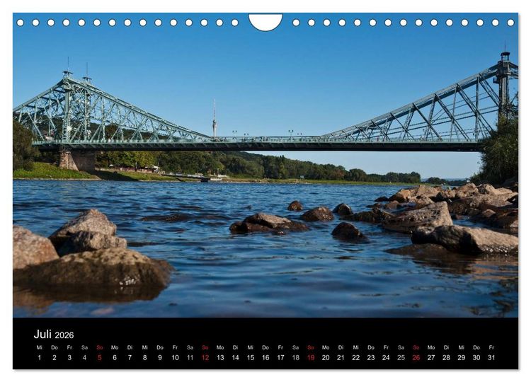 Produktbild: Dresden, das Florenz an der Elbe (Wandkalender 2026 DIN A4 quer), CALVENDO Monatskalender