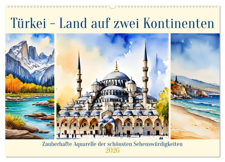 Produktbild: T&uuml;rkei - Land auf zwei Kontinenten (Wandkalender 2026 DIN A2 quer), CALVENDO Monatskalender