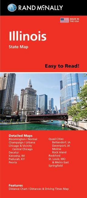 Produktbild: Rand Mcnally: Rand McNally Easy to Read: Illinois State Map