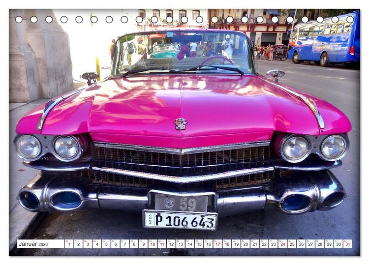 Produktbild: BEST OF CADILLAC - Traumschiff mit Bar und Flossen (Tischkalender 2026 DIN A5 quer), CALVENDO Monatskalender