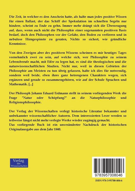 Produktbild: Natur oder Sch&ouml;pfung?