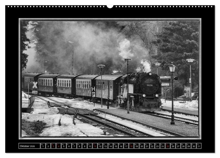 Produktbild: Unter Dampf - Eisenbahnromantik im Harz (Wandkalender 2026 DIN A2 quer), CALVENDO Monatskalender