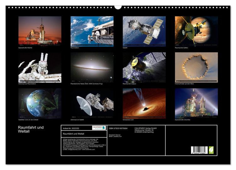 Produktbild: Raumfahrt und Weltall (Wandkalender 2026 DIN A2 quer), CALVENDO Monatskalender