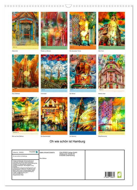 Produktbild: Oh wie sch&ouml;n ist Hamburg (Wandkalender 2026 DIN A2 hoch), CALVENDO Monatskalender