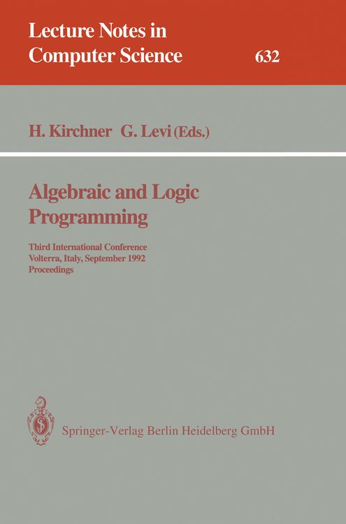 Produktbild: Algebraic and Logic Programming