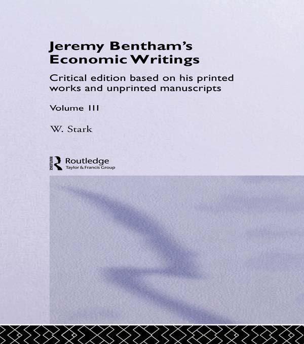 Produktbild: Jeremy Bentham's Economic Writings