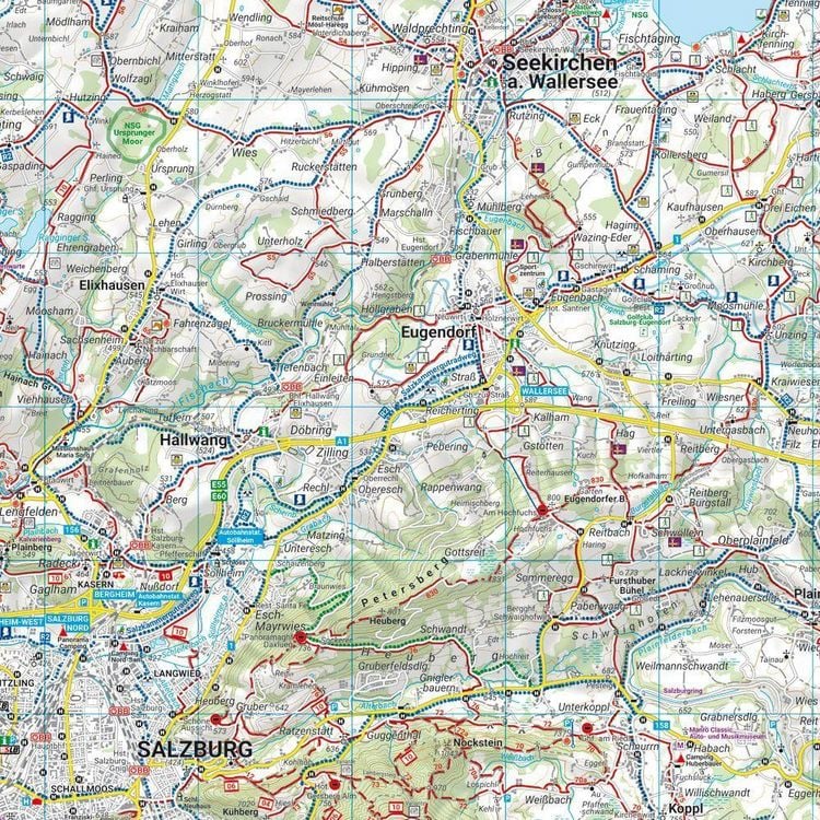 Produktbild: freytag & berndt Wanderkarte WK 0391 Salzburger Seenland, Irrsee - Fuschlsee - Mondsee 1:50.000