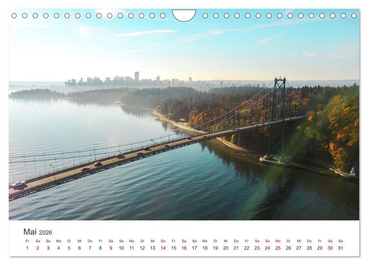 Produktbild: Vancouver - Eine wundersch&ouml;ne Stadt an der Westk&uuml;ste Kanadas. (Wandkalender 2026 DIN A4 quer), CALVENDO Monatskalender