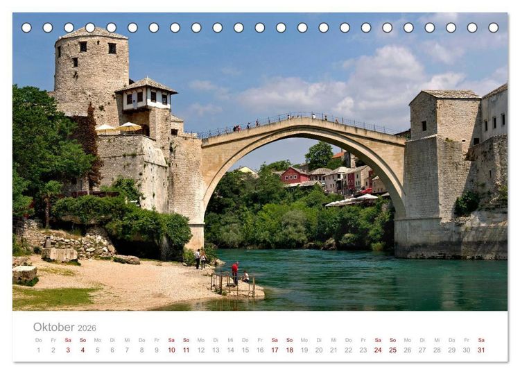 Produktbild: Kreuz und quer durch Bosnien-Herzegowina (Tischkalender 2026 DIN A5 quer), CALVENDO Monatskalender