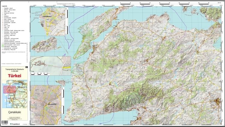 Produktbild: Canakkale - Topographische Reisekarte 1:250.000 T&uuml;rkei (Blatt 3)