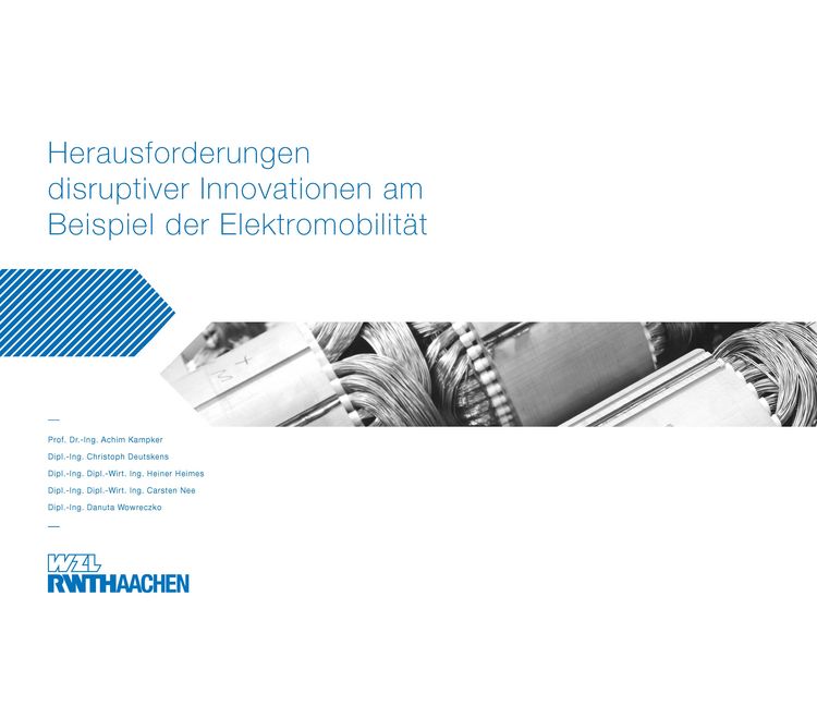 Produktbild: Herausforderungen disruptiver Innovationen am Beispiel der Elektromobilität.