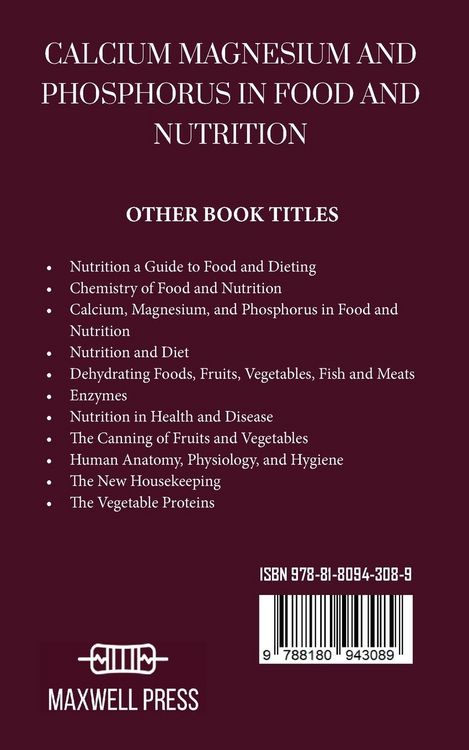 Produktbild: Calcium Magnesium and Phosphorus in Food and Nutrition