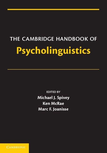 Produktbild: The Cambridge Handbook of Psycholinguistics