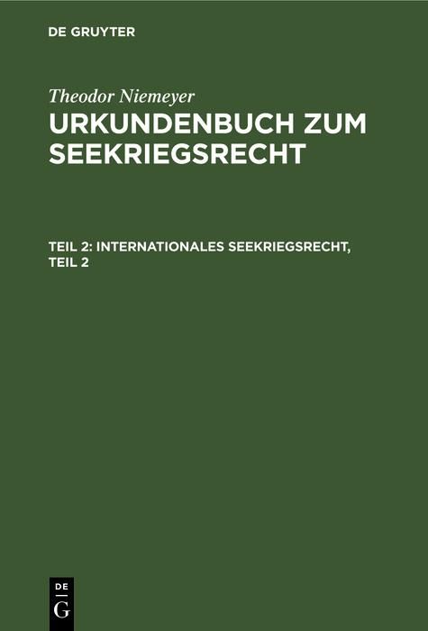 Produktbild: Internationales Seekriegsrecht, Teil 2