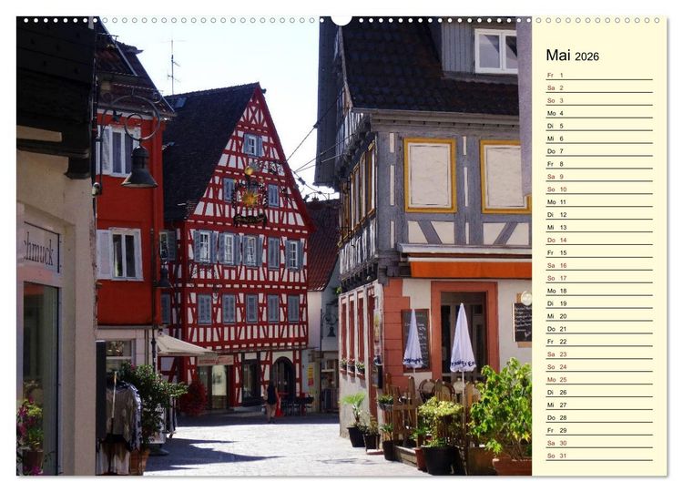 Produktbild: Unterwegs in Waiblingen (Wandkalender 2026 DIN A2 quer), CALVENDO Monatskalender