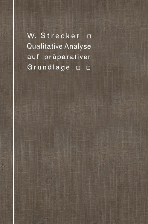 Produktbild: Qualitative Analyse auf pr&auml;parativer Grundlage