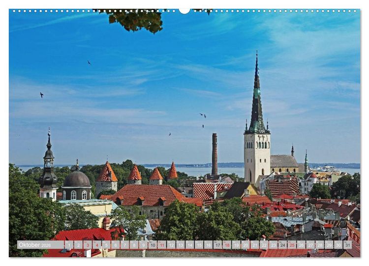 Produktbild: Die Altstadt von Tallinn (Wandkalender 2026 DIN A2 quer), CALVENDO Monatskalender