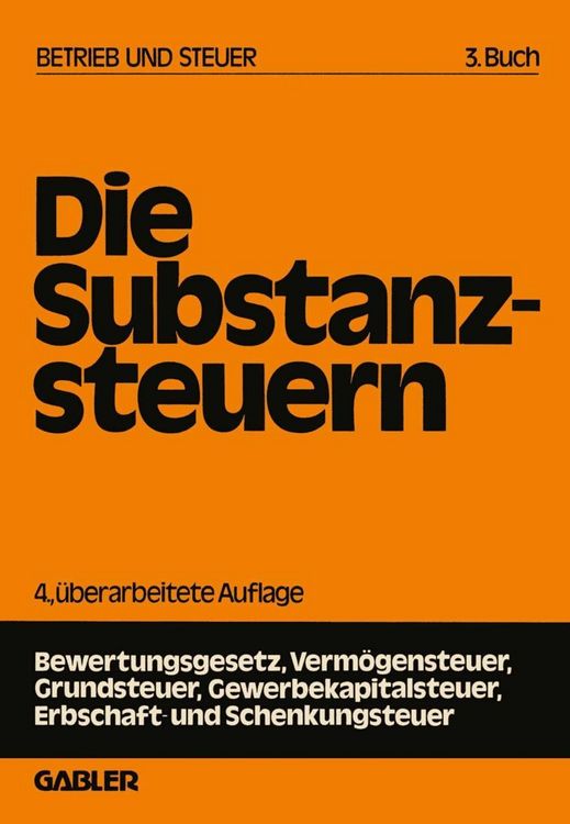 Produktbild: Die Substanzsteuern