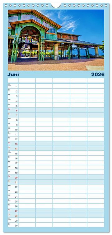 Produktbild: Familienplaner 2026 - Montreux - ein Juwel am Ufer des Genfersees mit 5 Spalten (Wandkalender, 21 x 45 cm) CALVENDO