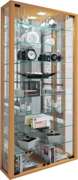 Produktbild: Wandvitrine Glasvitrine Vitrosa Maxi Spiegel