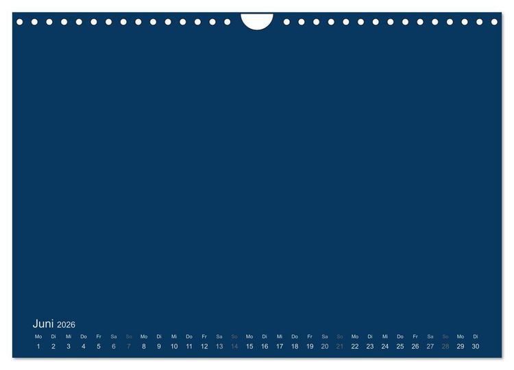 Produktbild: Bastelkalender - Dunkelblau (Wandkalender 2026 DIN A4 quer), CALVENDO Monatskalender