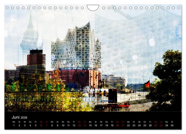 Produktbild: Elbphilharmonie-ARTig (Wandkalender 2026 DIN A4 quer), CALVENDO Monatskalender